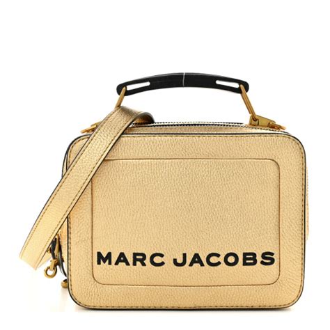 marc jacobs box 20 crossbody metallic|MARC JACOBS Metallic Calfskin The Box 20 .